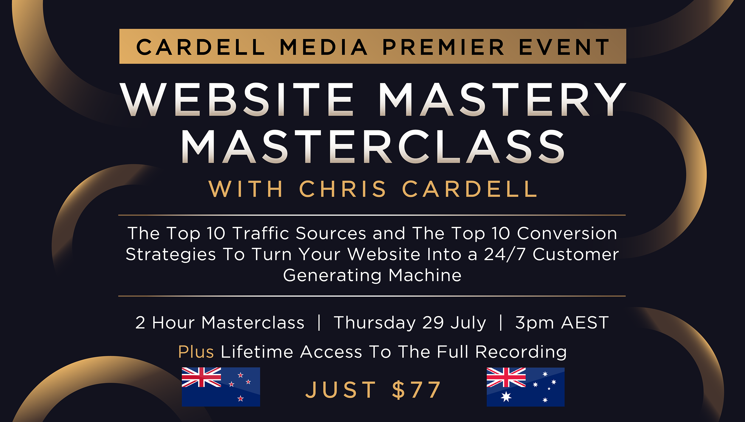 Website Mastery Masterclass with Chris Cardell AEST - Chris Cardell